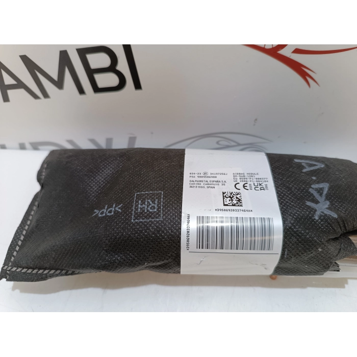 9809506980 AIRBAG SEDILE ANTERIORE DESTRO PEUGEOT 5008 GT LINE 1.5 2020\2023